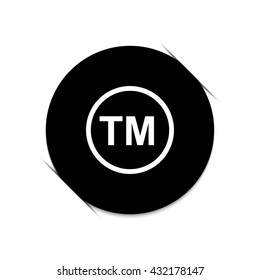 tm  - black vector icon