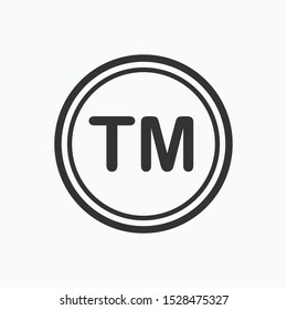 TM Icon : Abbreviation of Trade Mark - Vector, Sign and Symbol for Design, Presentation, Website or Apps Elements.