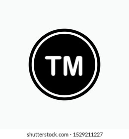 
TM Icon : Abbreviation of Trade Mark - Vector, Sign and Symbol for Design, Presentation, Website or Apps Elements.