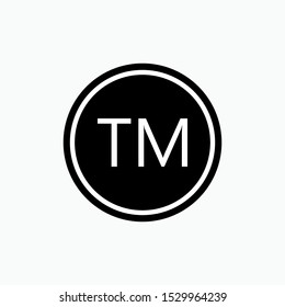 
TM Icon : Abbreviation of Trade Mark - Vector, Sign and Symbol for Design, Presentation, Website or Apps Elements.