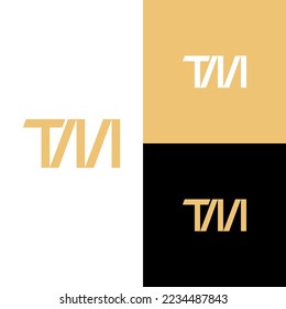 TM Initial letter logo, minimal modern logo