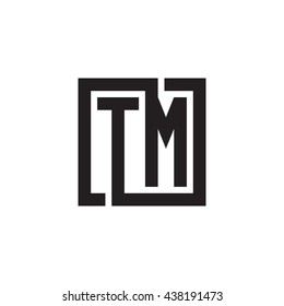 TM initial letters looping linked square monogram logo