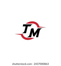 TM initial logo cool and stylish concept for esport or gaming logo as your inspirational