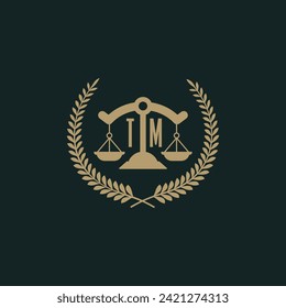 TM initials for law firm logo icon design vector image