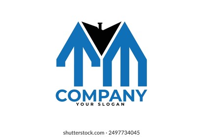 
Diseño de logotipo de Vector inmobiliario creativo de letra TM.
