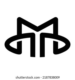 Diseño del logotipo de la letra TM. Ilustración vectorial de las letras T M modernas creativas.