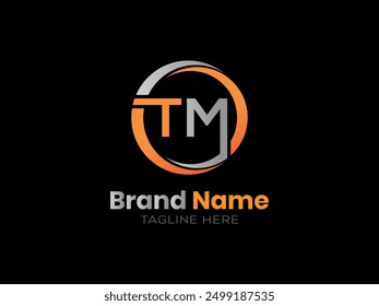 TM Letter logo  design . Illustrated logo,minimal design.Creative minimalist abstract logo design .