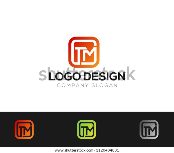 Tm Letter Logo Template Vector Illustration Stock Vector (Royalty Free