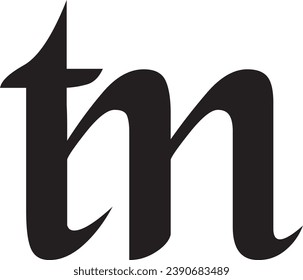 tm letter modern logo design