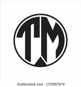Tm Logo Monogram Circle Piece Ribbon Stock Vector (Royalty Free ...