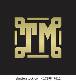 TM Logo-Monogramm mit Design-Vorlage für die Linie