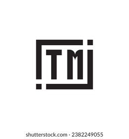 TM minimalist geometric symbol logo in high quality professional design that will print well across any print media