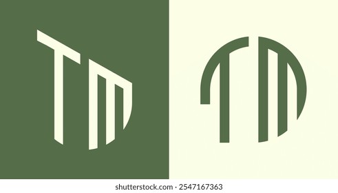TM modernes Anfangsbuchstaben-Logo-Design, Vektorbündel. Es wird geeignet sein, für welches Unternehmen oder Markenname diese anfänglichen beginnen.