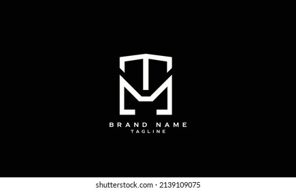 TM, MT, Abstract initial monogram letter alphabet logo design