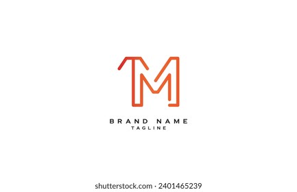 TM, MT, Abstract initial monogram letter alphabet logo design