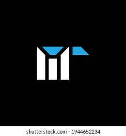 TM o MT abstract sobresaliente negocio profesional impresionante marca artística empresa de diferentes colores ilustración logo