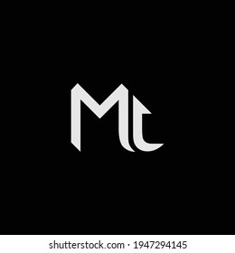 TM o MT abstract sobresaliente negocio profesional impresionante marca artística empresa de diferentes colores ilustración logo