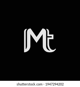 TM o MT abstract sobresaliente negocio profesional impresionante marca artística empresa de diferentes colores ilustración logo