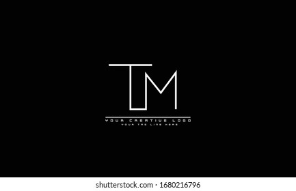 TM MT abstract vector logo monogram template