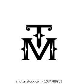 Tm Mt Logo Technology Concept Stock Vector (Royalty Free) 1374788933 ...