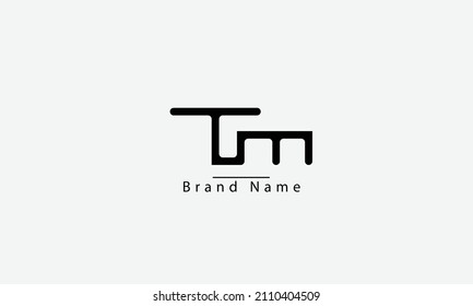 TM MT T M abstract vector logo monogram template
