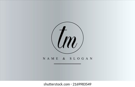 TM, MT, T, M abstract letters logo monogram