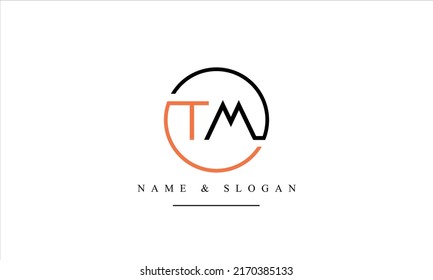 TM, MT, T, M abstract letters logo monogram