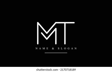 TM, MT, T, M abstract letters logo monogram