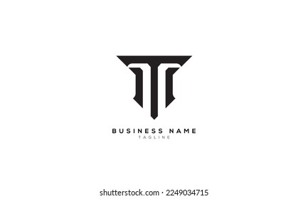 TM, MT, TI, IT, TH, HT, TL, LT, T, Abstraktes Anfangsalphabet mit Monogramm Logo-Design