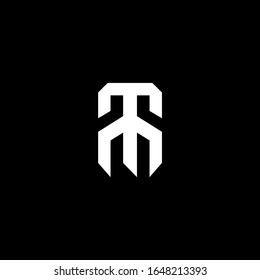 Monograma de tipografía del logotipo de TM T M MT logotipo logotipo logotipo logotipo icono fuente monograma