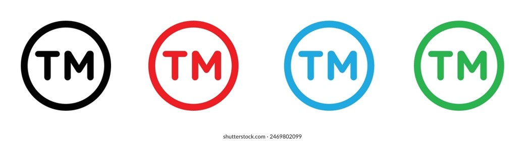 VECTOR de conjunto de logotipo de ícono de Marca comercial TM