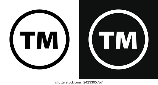 TM trademark icon set. vector illustration