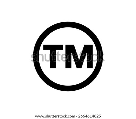 TM trademark icon. TM sign trademark vector design and illustration.


