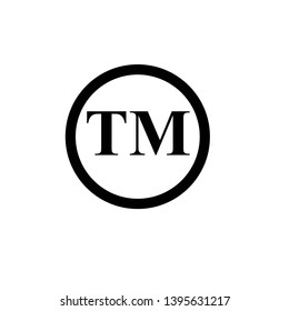 tm, trademark icon, symbol vector