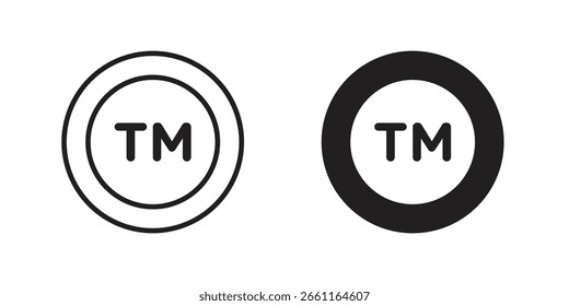 PLANTILLA de logotipo de elemento de diseño de Vector de icono de Marca comercial TM