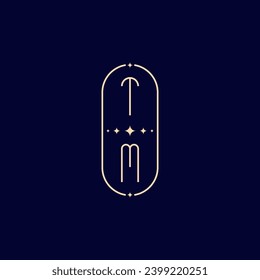 TM wedding lie monogram with high quality professional design that will print well across any print media