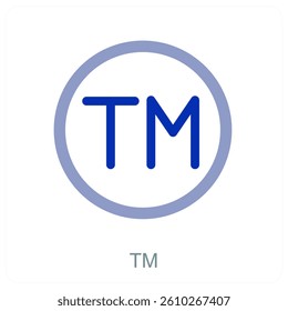 TM and writing tools icon concept