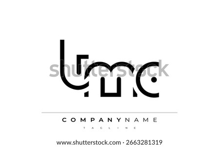 TMC abstract letter logo design. Modern Business Logo Design With Abstract Typography and Contemporary Style