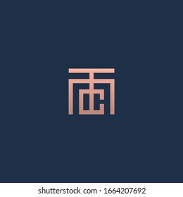 TMC monogram logo in square shape