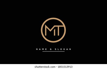 TM,MT ,T ,M  Abstract Letters Logo Monogram