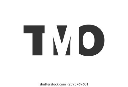TMO logo design. Initial letter T M O bold font style for tech startups, consulting, corporate branding. Creative company name, headlines typography identity, trendy logotype. Vector illustration.