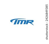 TMR logo. T M R design. White TMR letter. TMR, T M R letter logo design. Initial letter TMR linked circle uppercase monogram logo.