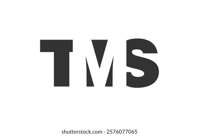 TMS logo design. Initial letter T M S bold font style for tech startups, consulting, corporate branding. Creative company name, headlines typography identity, trendy logotype. Vector illustration.