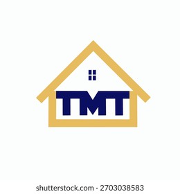 Logotipo del Vector de TMT con el diseño del edificio de la casa 
