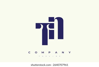TN Abstract Geometric Logo Design. Modern and elegant logo design with simplistic typography elements, showcasing branding excellence.