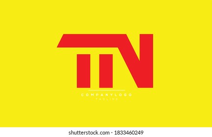 TN abstract initials monogram letter text alphabet logo design