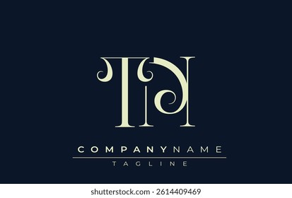TN abstract Logo. Elegantly Designed Minimalist Monogram Logo with Stylish Lettering. Sophisticated and sleek minimalist monogram showcasing unique lettering design.