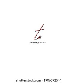 tn initial handwriting logo for identity