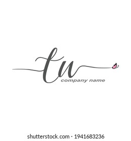 TN Initial Handwriting logo luxury vector beauty