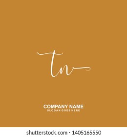 TN Initial handwriting logo vector
